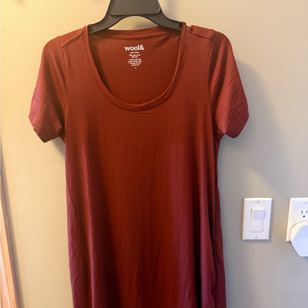 Wool & Maggie dress rustic red size small